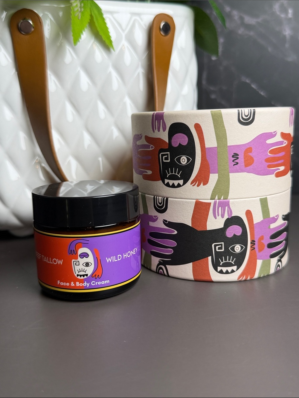 Wild Honey Face & Body Cream – Purple and Orange Jar
